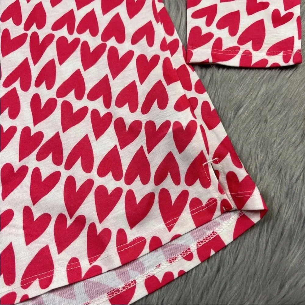 Gap Kids Girls Heart Long Sleeve Pajama Top Size 10